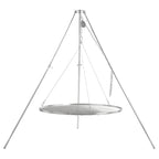 Dreibein Grill, 119 - 184 cm, Edelstahl, inkl. Grillrost