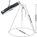 Dreibein Grill, 119 - 184 cm, Edelstahl, inkl. Grillrost