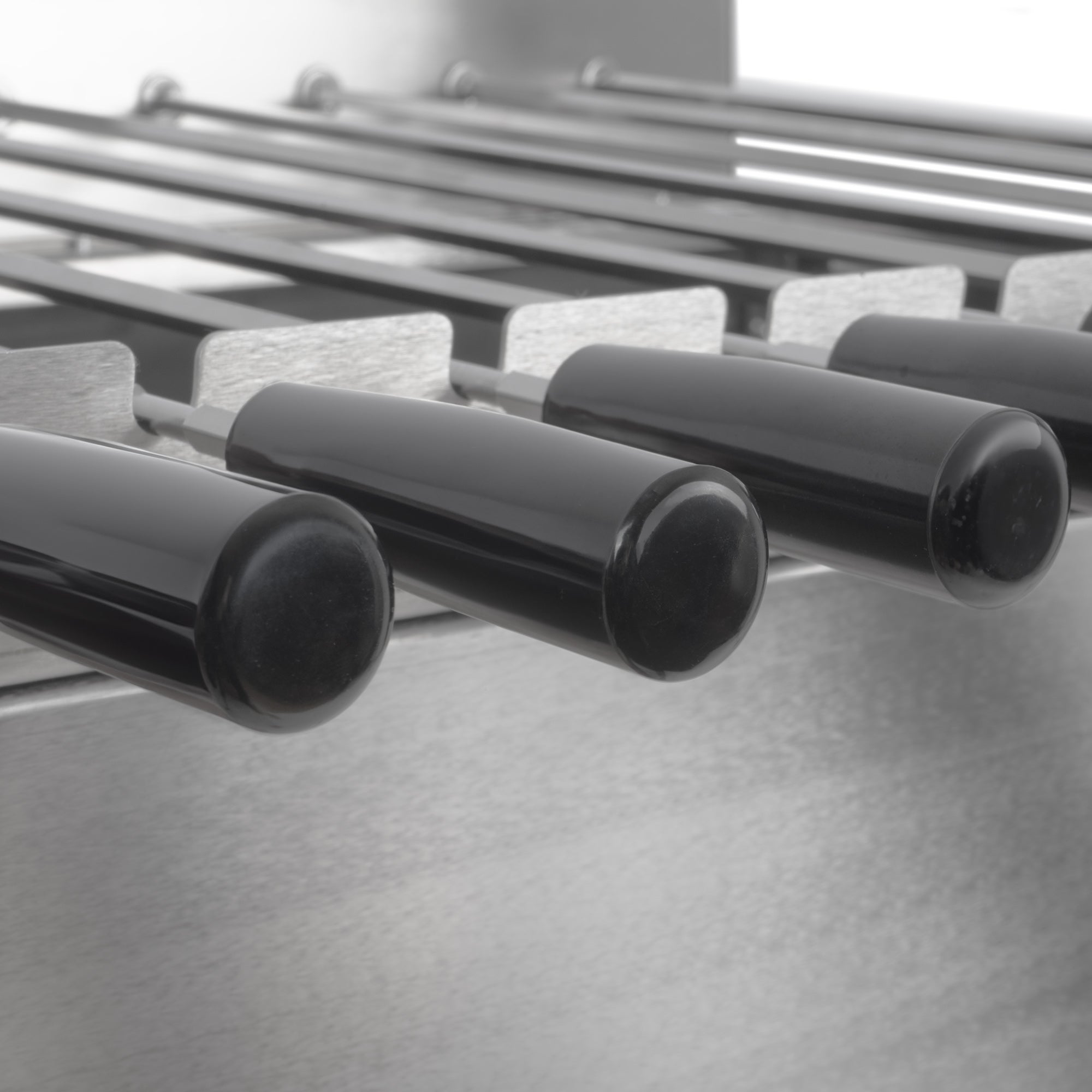 Charcoal grill with rotisserie attachment, 11 skewers, stainless steel, including motor.