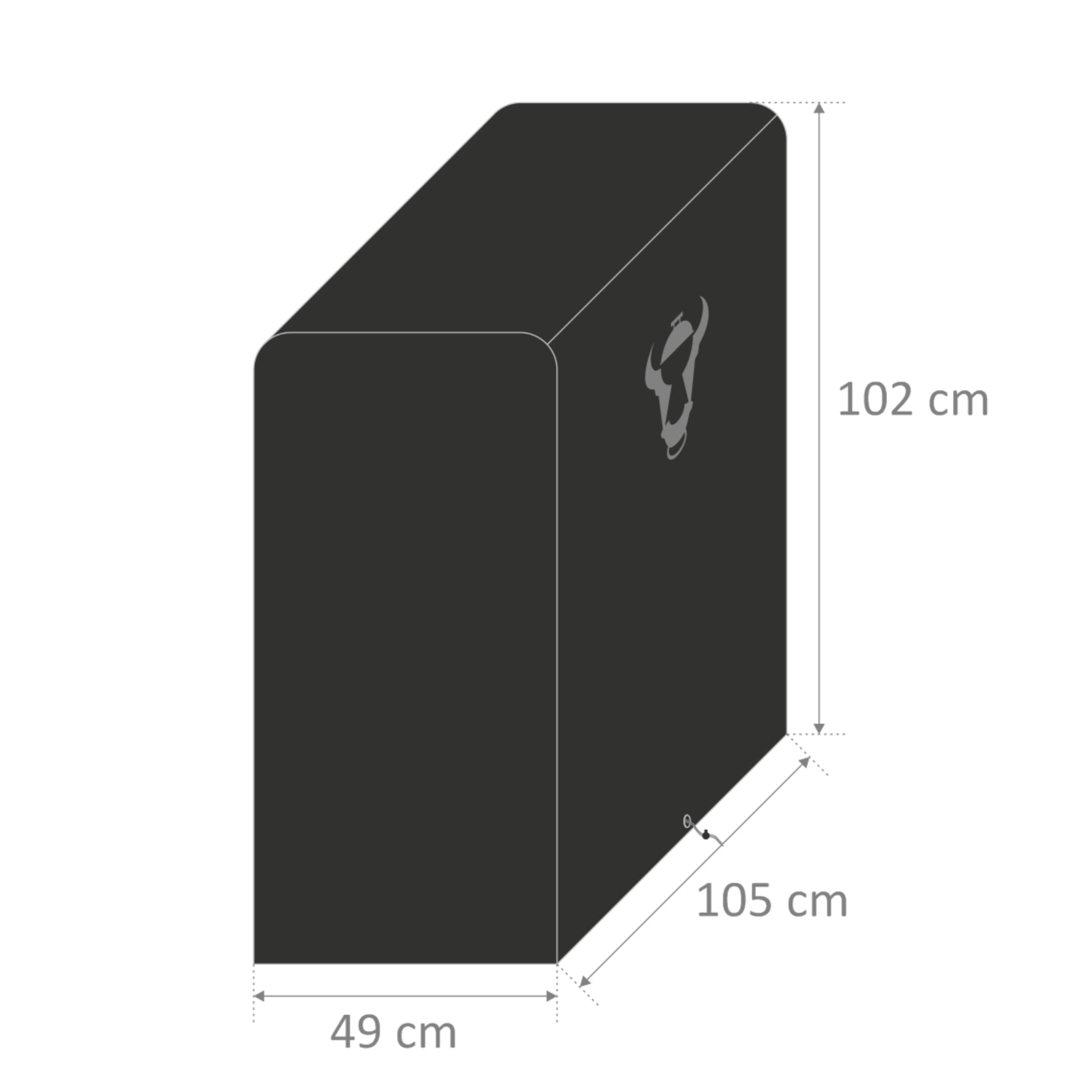 Abdeckhaube für Grill, 105 x 102 x 49 cm