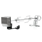 Grill skewer set, 79 cm, stainless steel, including meat clamps