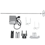Grill skewer set, 79 cm, stainless steel, including meat clamps