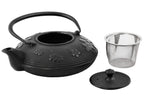 Asian-style teapot, 1.2 liters, cast iron, including stainless steel strainer