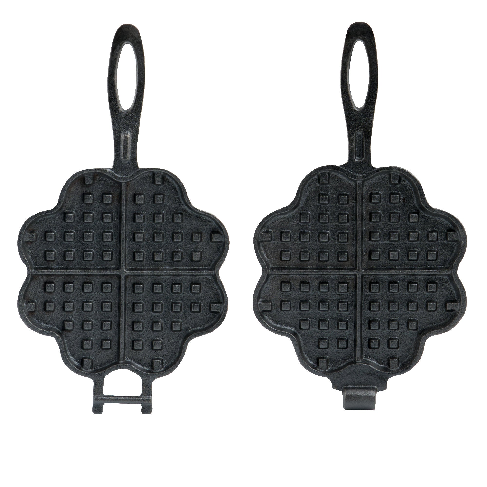 Waffeleisen in Herzform, Gusseisen, Doppelform