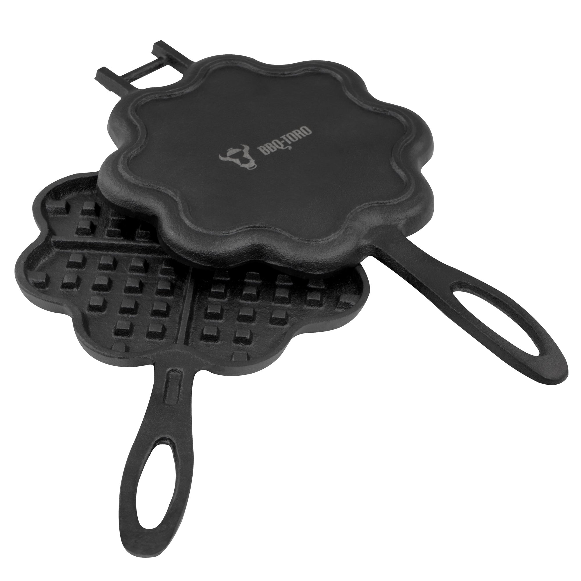 Waffeleisen in Herzform, Gusseisen, Doppelform