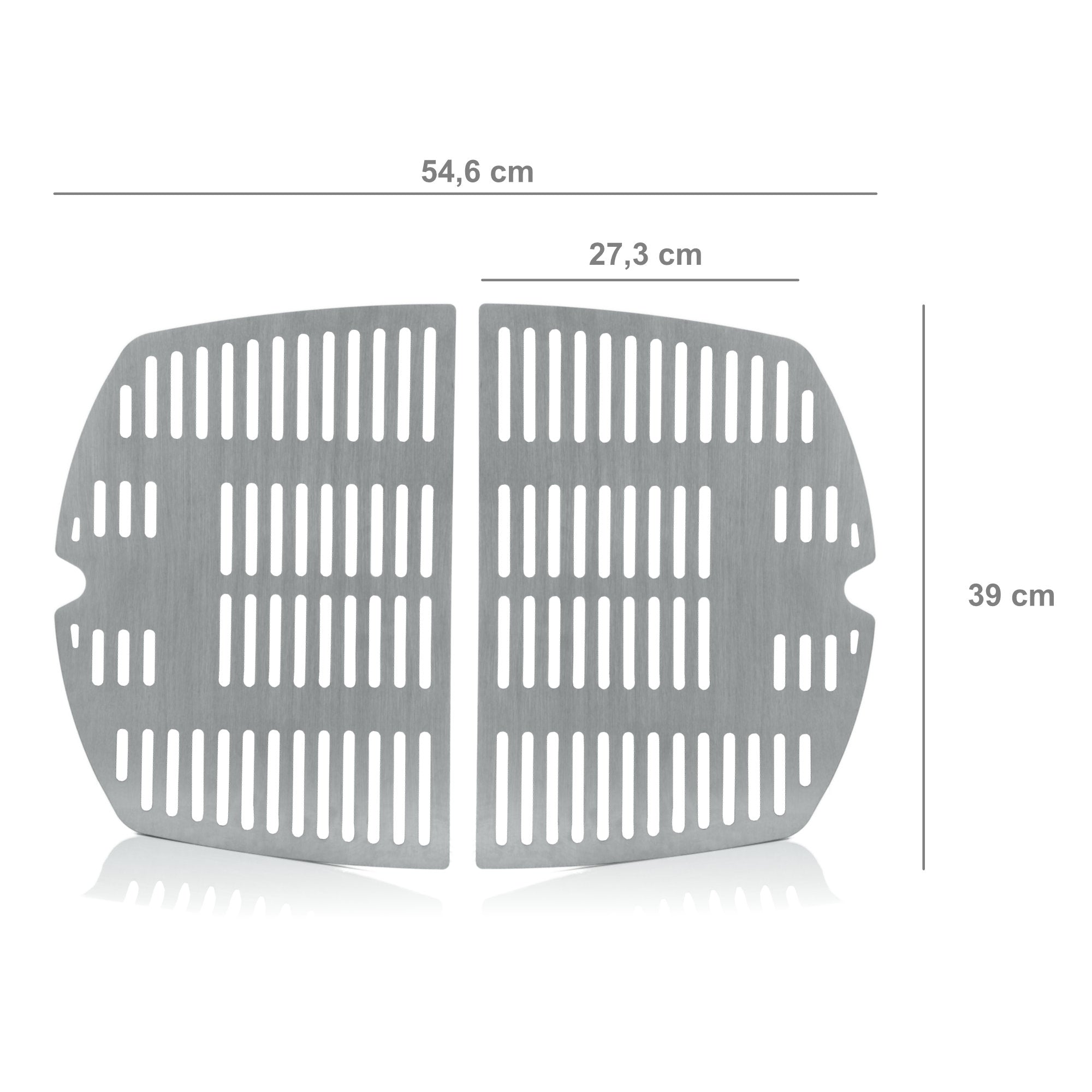 Grille de barbecue, lot de 2, en acier inoxydable, compatible avec le Weber Q2000